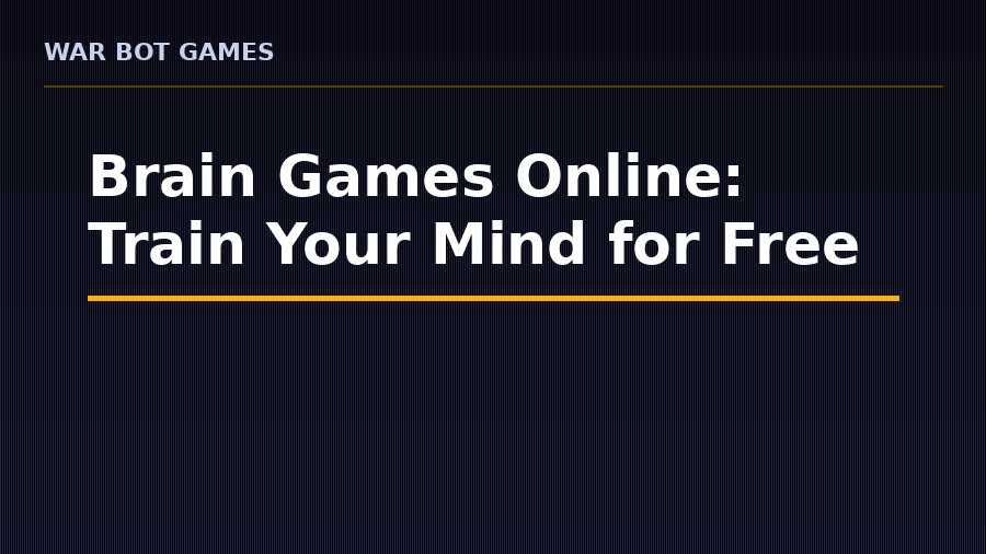 Brain Games Online: Train Your Mind for Free