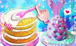 Unicorn Chef Mermaid Cake image