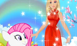 Barbie and Pony Dressup image