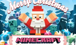 MineCraft Christmas Jigsaw Puzzle image