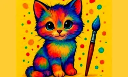 BTS Cute Kitty Coloring image