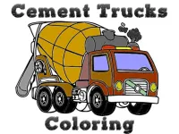 Cement Trucks Coloring image