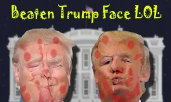 Beaten Trump Face LOL image