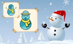 Happy Snowman Coloring image
