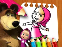 Masha & the Bear Coloring Book image