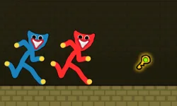 Red and Blue Stickman Huggy image
