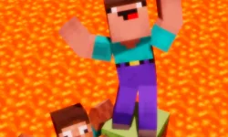 Noob vs Pro But Floor is Lava Minecraft image