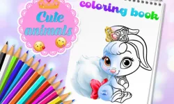 Cute Animals Coloring Book image