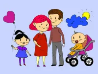 Happy Family Coloring Book image