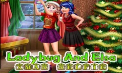 Ladybug And Elsa Xmas Selfie image