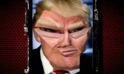 image bg Trump Funny face HTML5