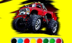 Monster Jeep Coloring image