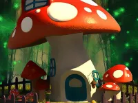 Funny Mushroom Houses Jigsaw image