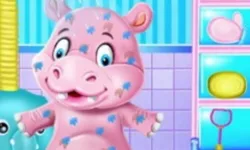 Baby Hippo Bath Time - Pet Care image