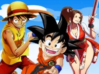 Goku, Luffy & Mai Run image