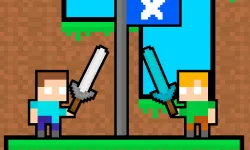 Friends Battle Swords Drawn image
