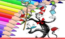Coloring Book for Cat In The Hat image