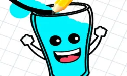 Happy Glass : Fill the Glass by Draw Lines image
