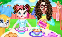 Mom And Taylor Washing Clothes image
