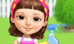 Sweet Baby Girl Cleanup Messy House image