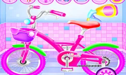 Girl Bike Fix Washing Salon image