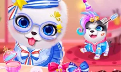 image bg Cute Virtual Dog