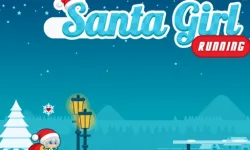 Santa Girl Running image