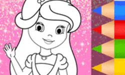 Princess Coloring Glitter - Art Game image