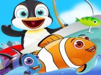 Fish Games For Kids | Trawling Penguin Games image