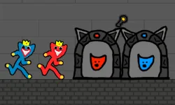 Red and Blue Stickman Huggy 2 image