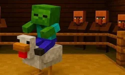 Chicken Jockey hidden lava chicken image