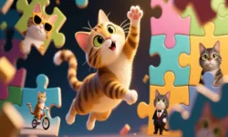 Funny Puzzle: Cats image