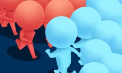 Crowd runner 3D image