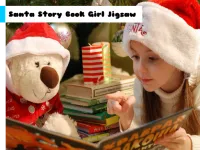 Santa Story Book Girl Jigsaw image