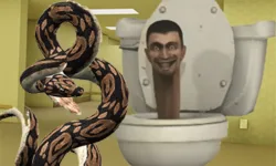image bg Python Snake Kill Skibidi Toilet Backrooms