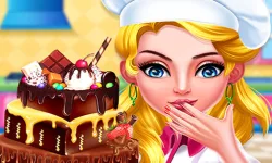 Chocolate cake cooking party image