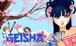 Geisha make up and dress up image
