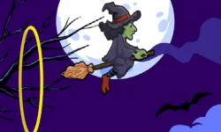 Flying witch halloween image