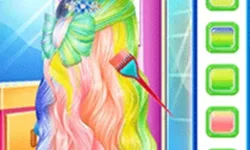 Princess Fashion Rainbow Hairstyle Design image
