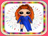 image bg Coloring Book Game To Draw a Cute Creative Dolls
