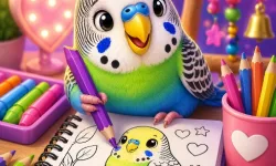 BTS Budgie Coloring Book image