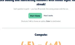 Maths Quiz with Negative Numbers image