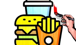 Fast Food Coloring Book image