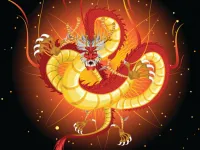 Chinese Dragons Coloring image