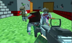 Shooting Zombie Blocky combat Warfare image