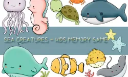 Kids Memory Sea Creatures image