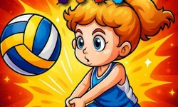 Volleyball Fun Coloring image