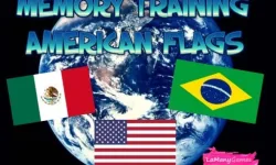 image bg MEMORY TRAINING. AMERICAN FLAGS