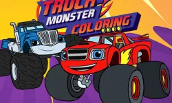image bg Blaze Monster Truck Coloring Book