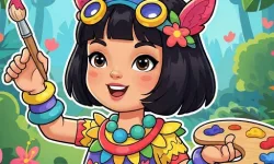 Jungle Girl: Coloring Pages image